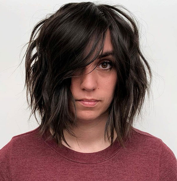 Messy Long Bob with Subtle Waves